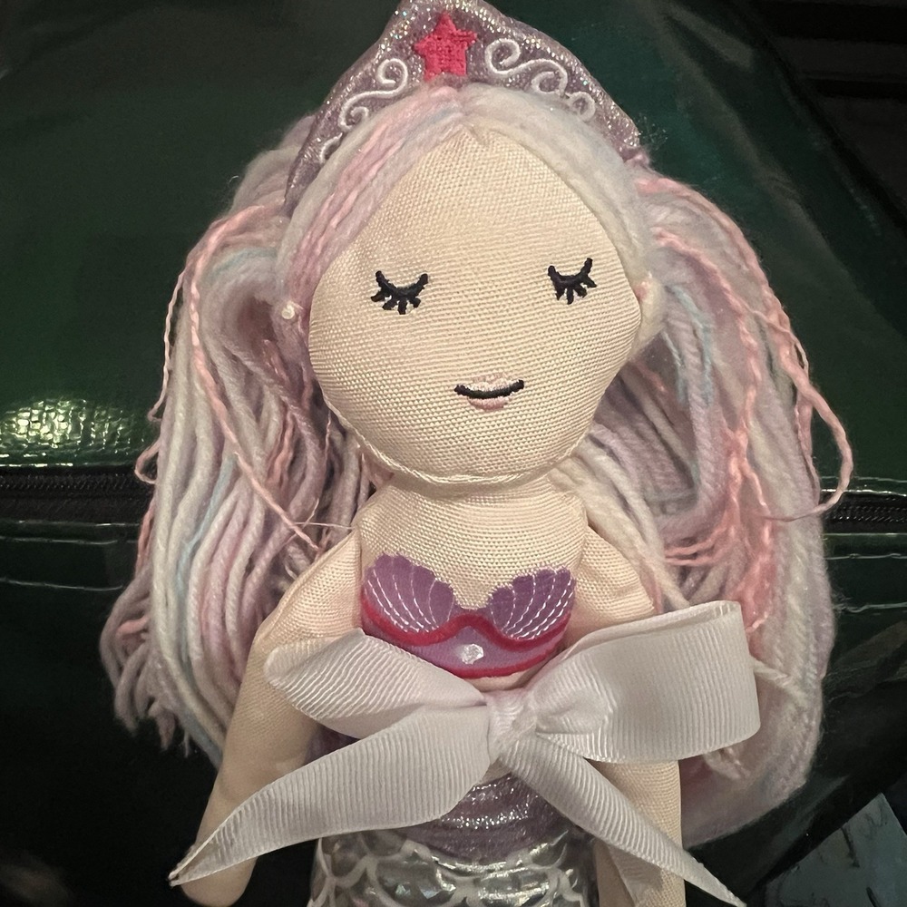 Cynthia Rowley Mermaid 16 in Plush Doll Pink, Purple And Iridescent Tail